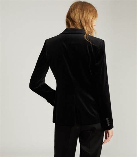 Reiss Opal Velvet Blazer In Black Endource