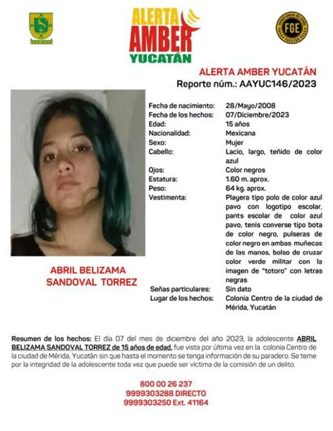 Activan Alerta Amber por desaparición de una adolescente de 15 años en