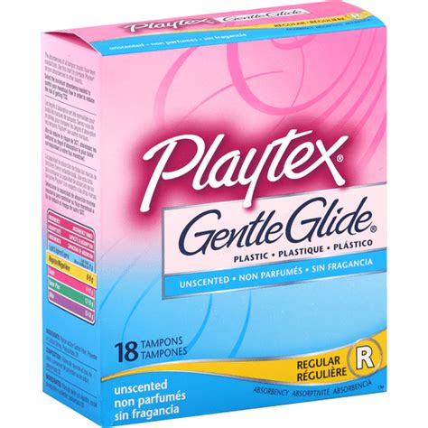 Playtex Gentle Glide Tampons Plastic Regular Absorbency Unscented