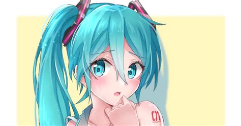 初音ミク 暑い、、 すぽのイラスト Pixiv