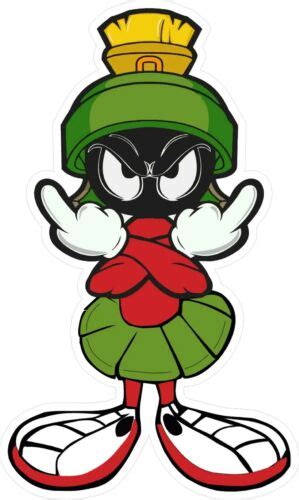 Marvin The Martian Double Flip Off FU Laminated Vinyl Decal EBay