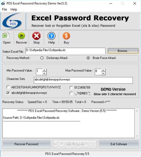 Pds Excel Password Recovery 55 Download Review Screenshots