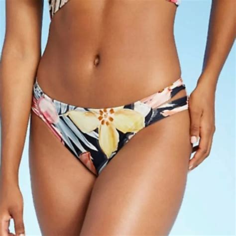 Kona Sol Swim Nwt Kona Sol Womens Double Tab Floral Print Bikini