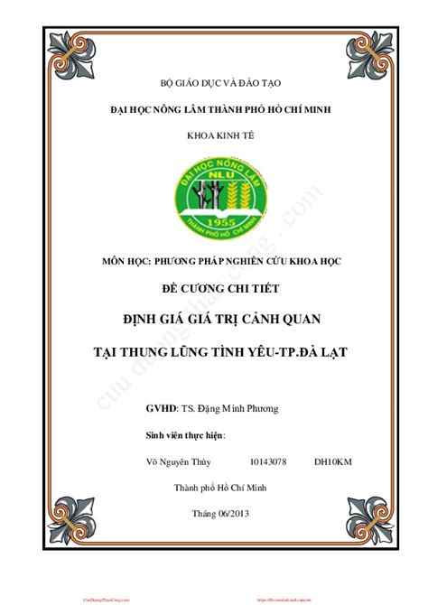 PDF Phương Pháp Nghiên Cứu Khoa Học Dhnonglam De Cuong Ppnckh Pdf