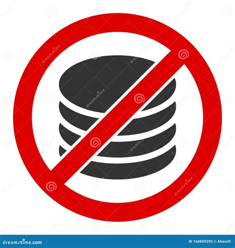 Flat Raster No Payment Icon Stock Illustration Illustration Of