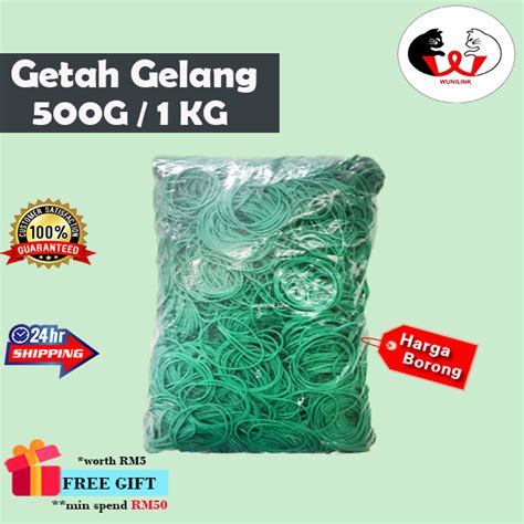 Getah Gelang Hijau Getah Bulat Elasticity Rubber Band Green G