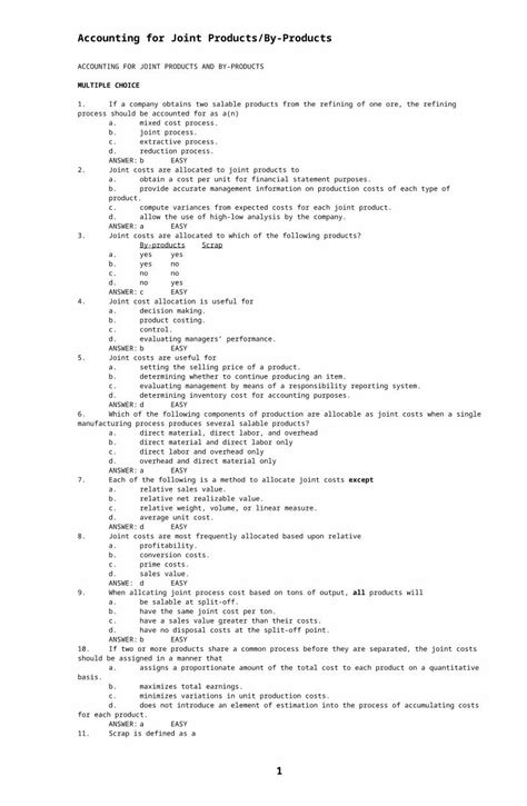 DOCX Accounting For Joint And By Products DOKUMEN TIPS