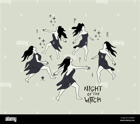 Witches Dance Stock Vector Images Alamy