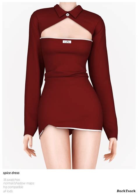 Spice Dress Backtrack In 2024 Sims 4 Dresses Sims 4 Sims 4 Mods