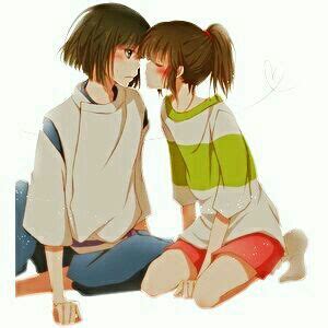 Spirited Away Haku And Chihiro Kiss