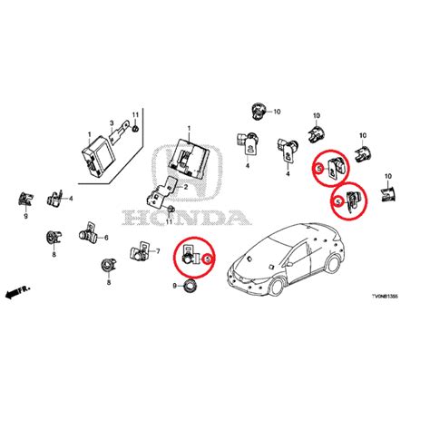 Honda Civic Nsf Parking Sensor Honda Direct Parts