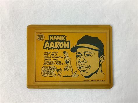 Vintage Topps Hank Aaron Atlanta Braves Baseball Card