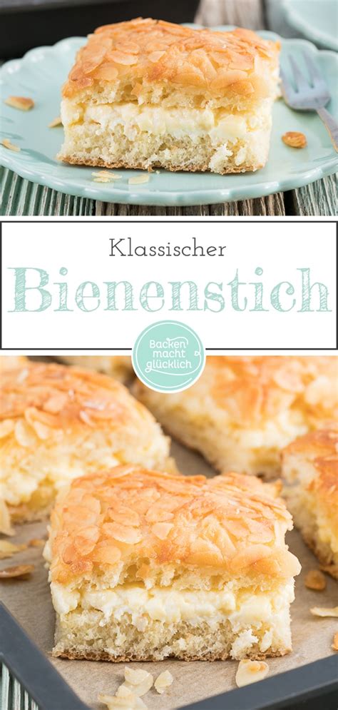 Klassischer Bienenstich vom Blech Backen macht glücklich