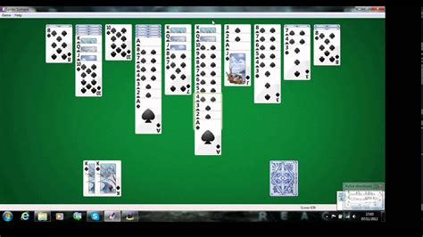 Spider Solitare Weird Gloving Cards Failing Click Click Click Youtube