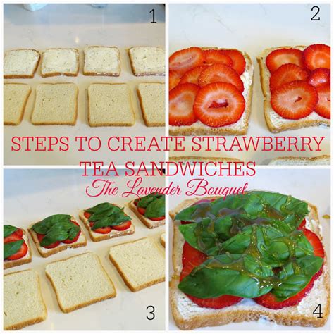 The Lavender Bouquet Sweet And Savory Strawberry Tea Sandwich