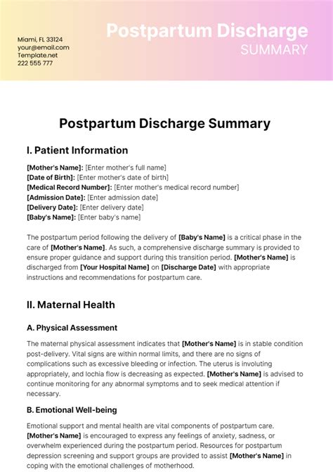 Free Discharge Summary Templates Edit Online And Download