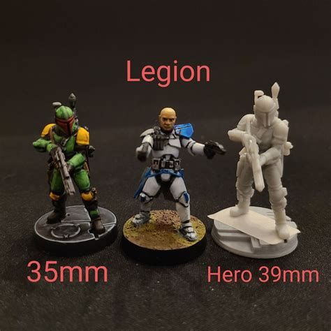 Custom Boba Fett Star Wars Legion Miniature 35mm Sci Fantasy Minifigure