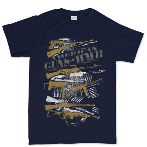 Mens American Guns Of Wwii T Shirt Forged From Freedom