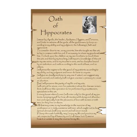 Hippocratic Oath Canvas Print Zazzle