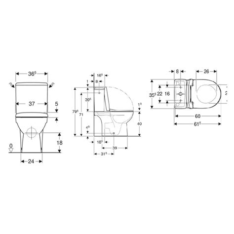 Pack WC Au Sol Compact Complet GEBERIT RENOVA Sortie Multidirectionnelle