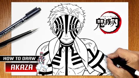 How To Draw Akaza From Kimetsu No Yaiba YouTube