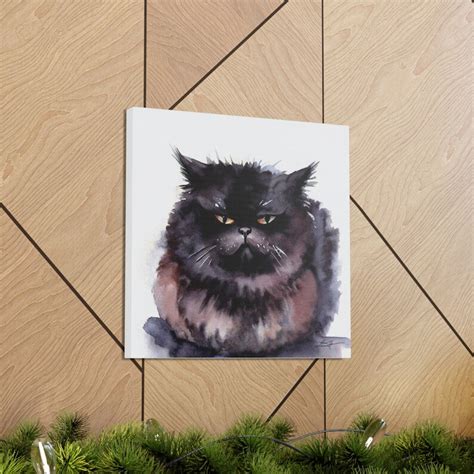 Pyewacket of the Cranky Cats Collection Art Print on Gallery Wrapped ...