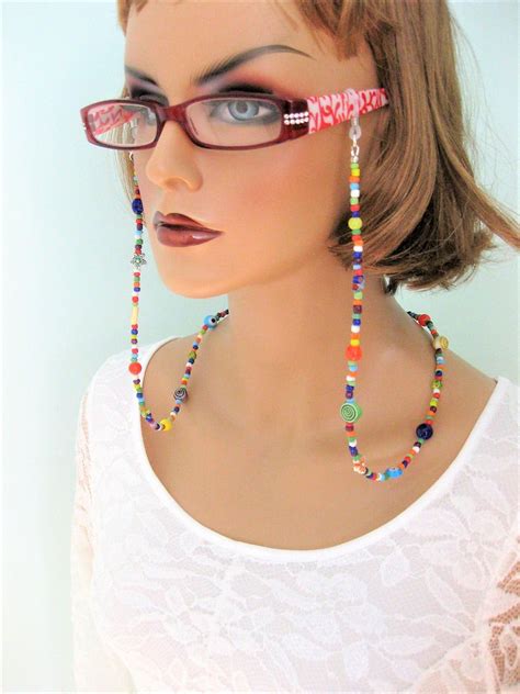 Colorful Beaded Eyeglass Chain Handmade Jewelry Glasses Chains Eyeglass Holder Eyeglass