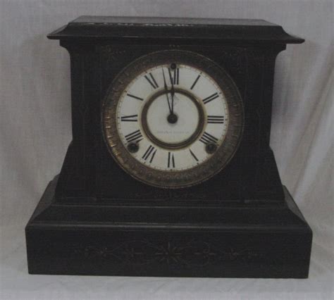 Ansonia Black Iron Mantle Clock Clockpricescom