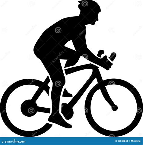 Cycling Silhouette Stock Vector Illustration Of Biker