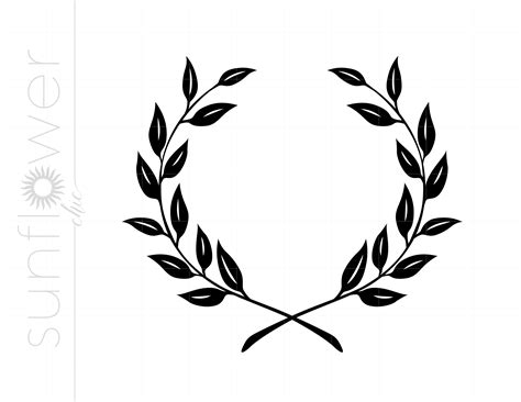 Laurel Wreath SVG Laurel Wreath Clipart Download Laurel - Etsy