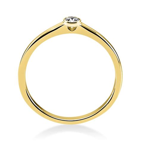 Solit R Ring Aus Gelbgold Mit Brillant Ct Zarge