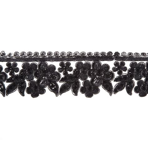 Black Floral Sequin Trim Hobby Lobby 1414572