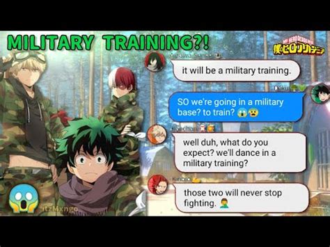 Todobakudeku Joins Military Training Bnha Mha Group Chat Texting