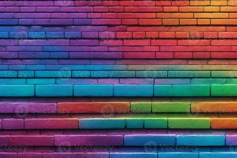 Rainbow Brick Wall Background, Rainbow Wall Background, Brick Wall ...