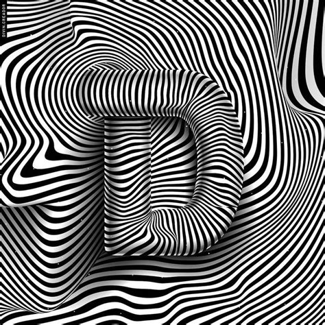 Optical Illusion Artwork With Wavy Lines