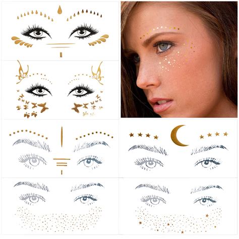 Face Tattoos Sticker Freckleb085ky1h8q