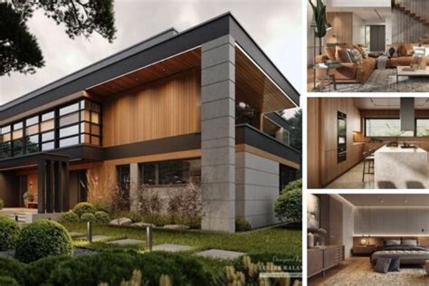 Modern Rustic House Has Sectional Elevations That Fills The Home With