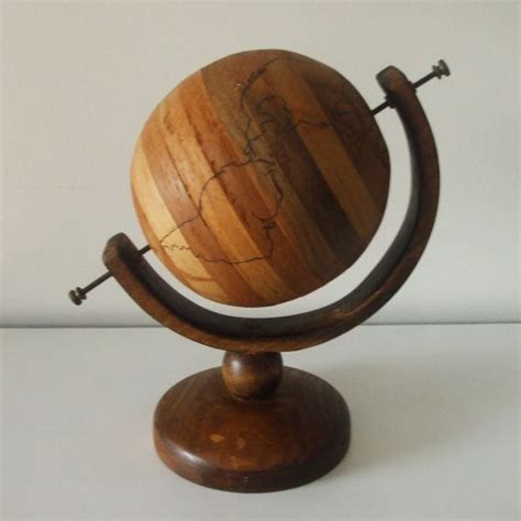 Vintage Ooak Handmade Wood Globe By Maxandollies On Etsy 4800 Wood