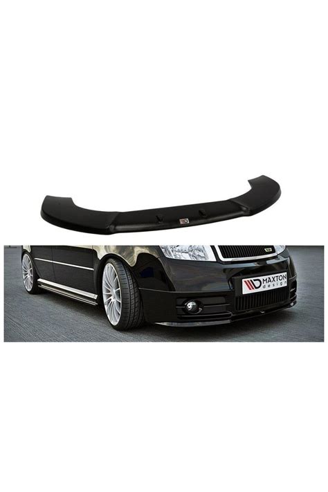 Maxton Design Spoiler Pod Přední Nárazník Pro Škoda Fabia Rs Mk1 Carbon Look Rsr Performance