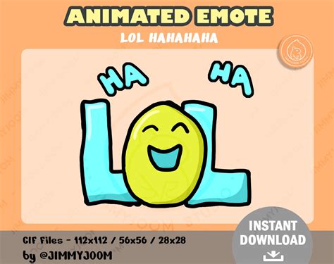 ANIMATED LOL Haha Twitch Emote Discord Emote / Text Emote / Cute Emote ...