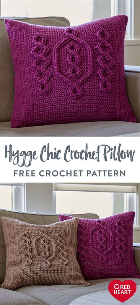 Hygge Chic Crochet Pillow Free Crochet Pattern In Red Heart Chic Sheep