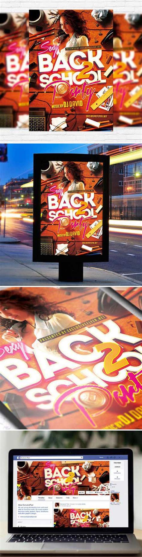 Flyer Template Sexy Back To School Party Facebook Cover Nitrogfx