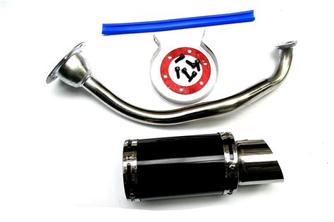 New Exhaust System Muffler For Gy6 50cc 400cc 4 Stroke Scooters Atv Go Kart Black Mufflers