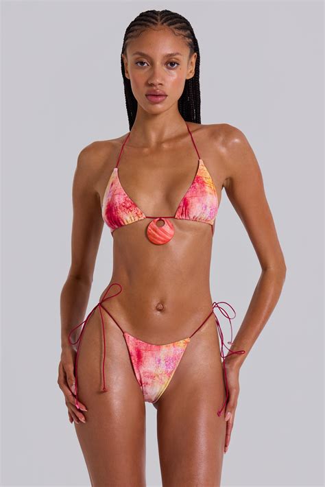 Cantha Micro Bikini Bottoms In Sunset Jaded London Lucia