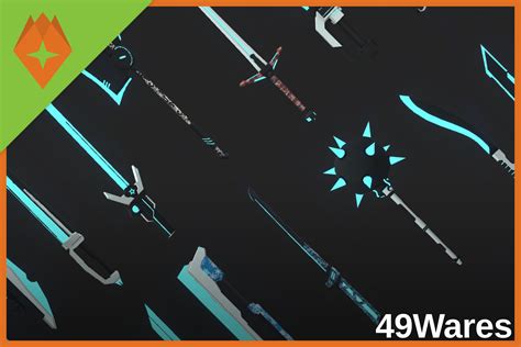 Lowpolystyle Sci Fi Weapons Melee With Skins Textures D Weapons