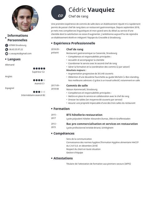 blog cv restauration modele initials Exemple cv Cv francais Modèle cv