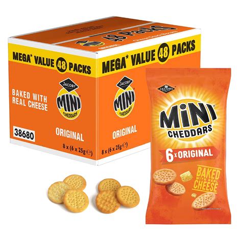 Topline Jacob S Mini Cheddars Snacks Bulk Mega Value Box Of X G