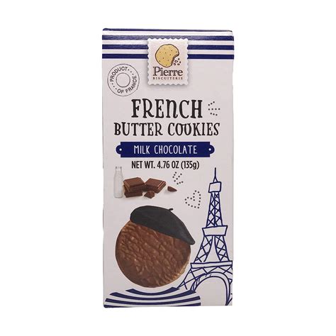 Pierre Biscuiterie French Butter Cookies Milk Chocolate 135g Amazon