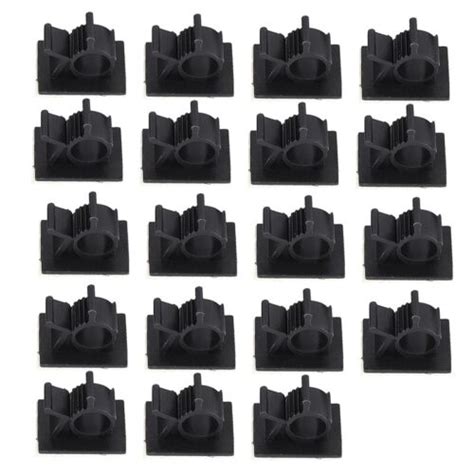 20Pcs Serre Câble en Plastique Réglable Auto Adhésif Pinces Pour Câbles