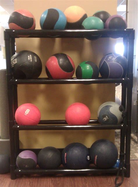 Made My Own Medicine Ball Rack Ordered All The Supplies Online From